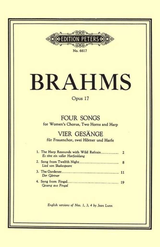 Four Songs Op.17 Horn 1